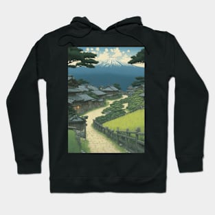 street of japan kawase hasui style art Hoodie